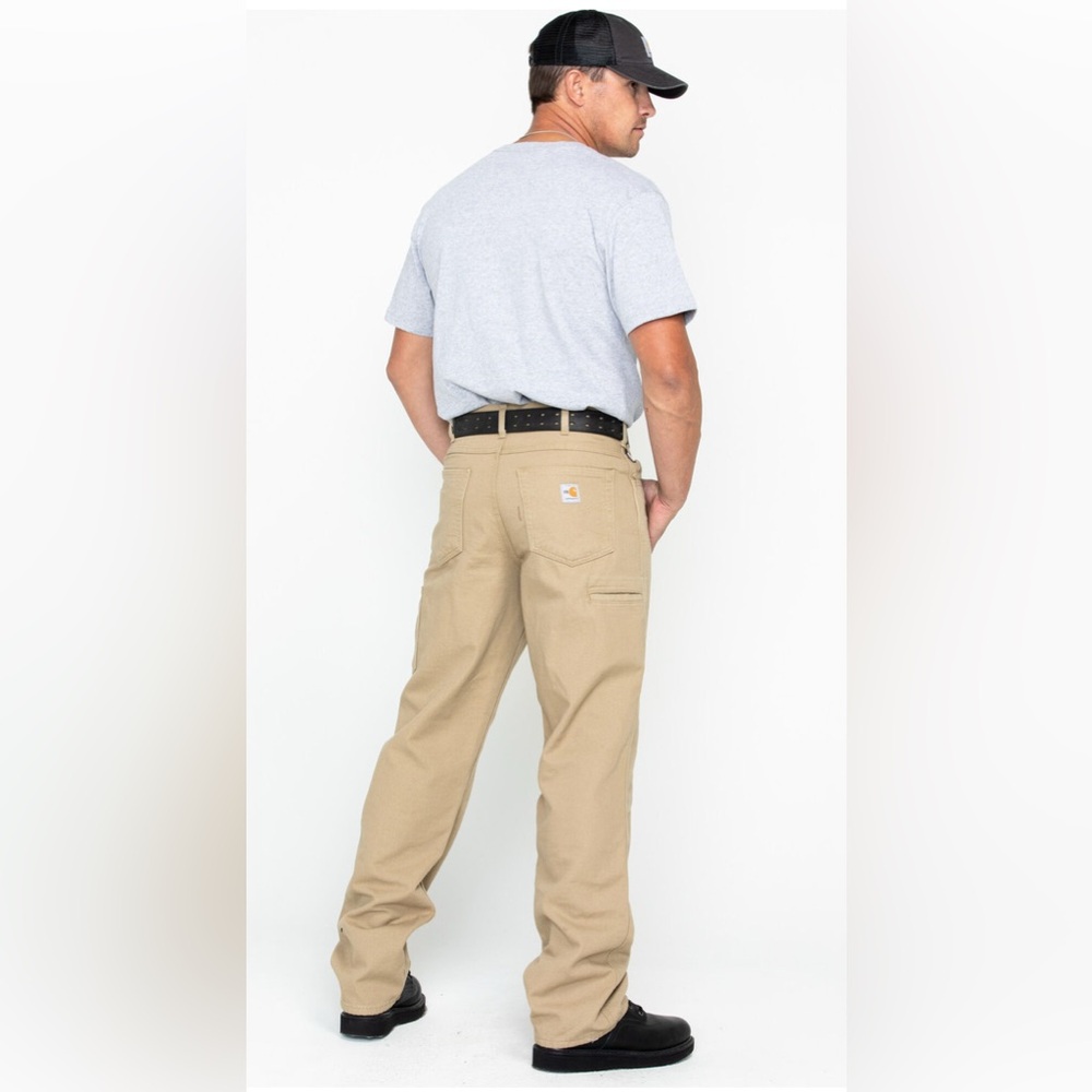 Carhartt Men’s Fire Resistant Cat 2 Canvas Work Pants in Khaki Color, EUC!